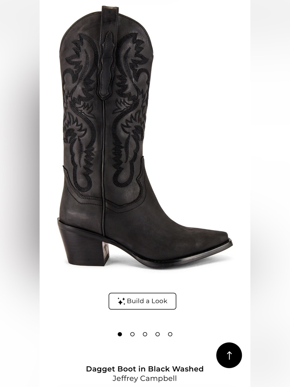 Jeffrey Campbell Dagget cowboy boot in black